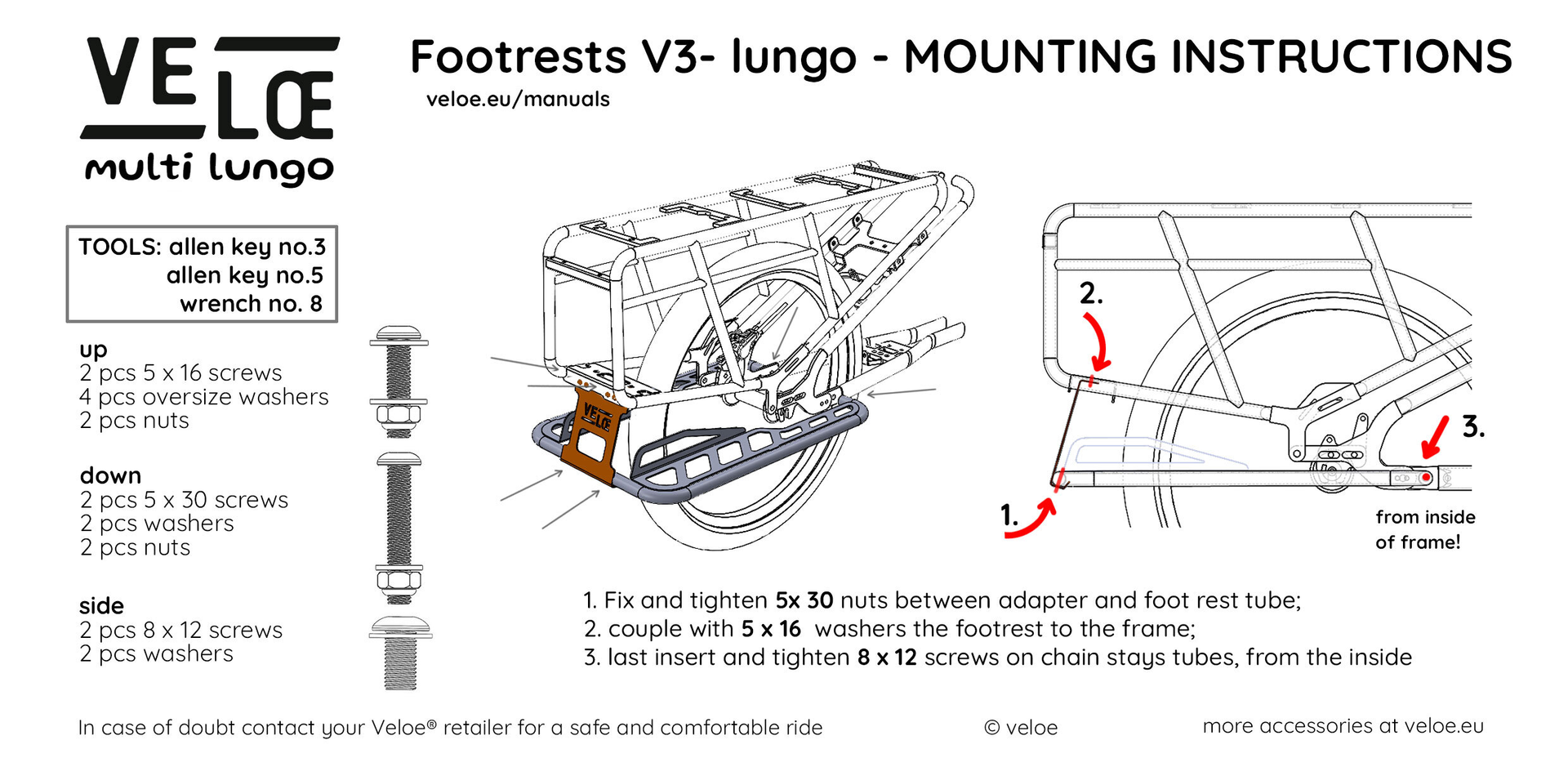 Footrests – Multi Lungo
