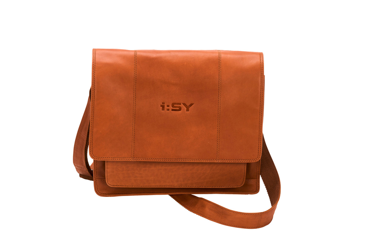 Leren tas cognac
